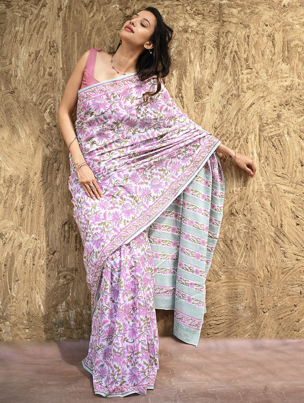 Sanganeri Hand Block printed Mul Cotton