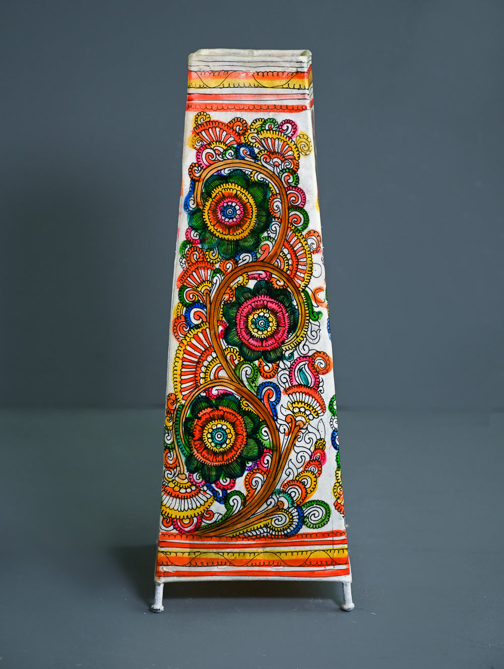 Andhra Leather Craft Lamp Shade - High Garden - Height 16 inches 