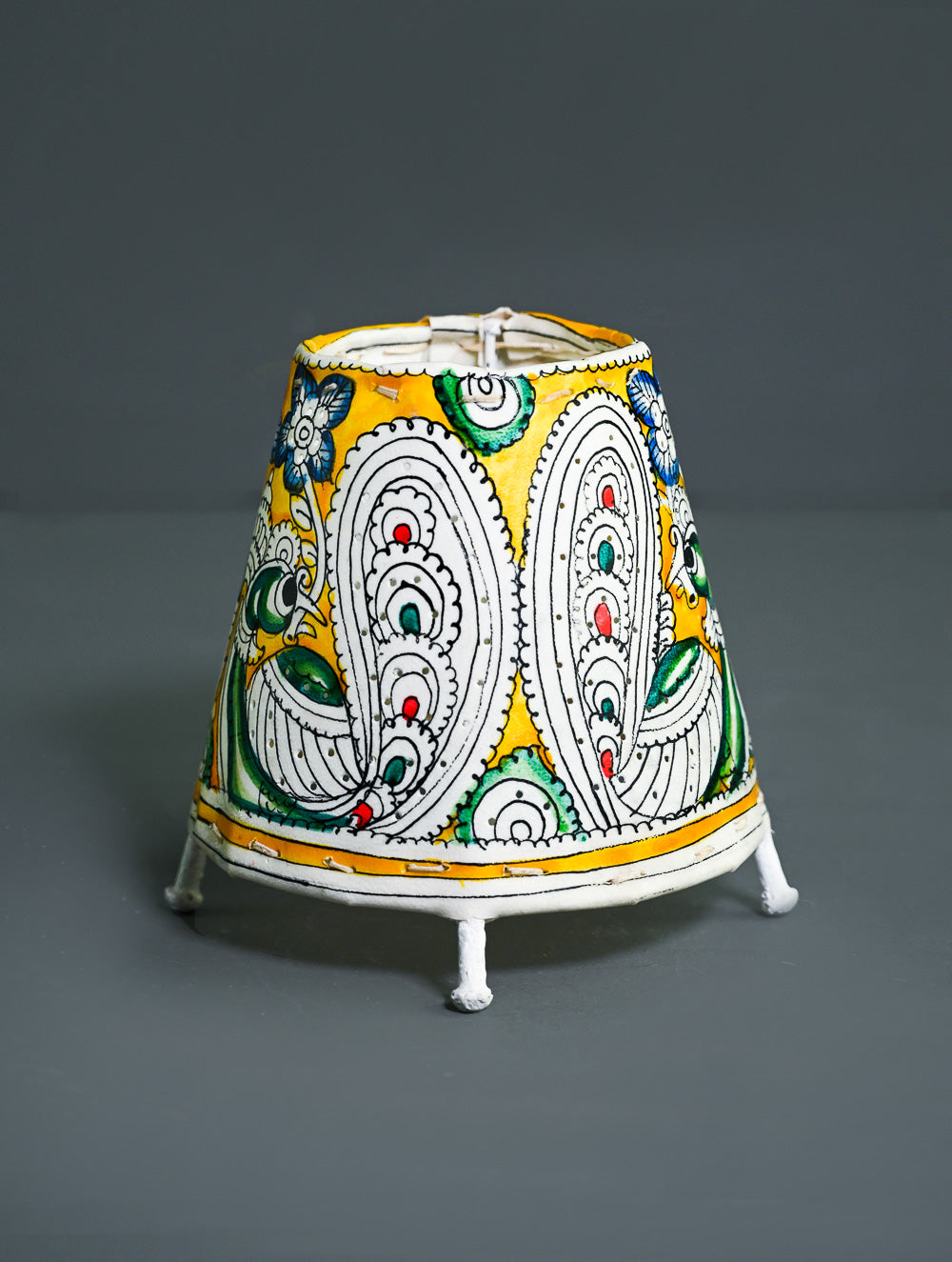 Andhra Leather Craft Lamp Shade - Mayurangana - Height 5 inches 
