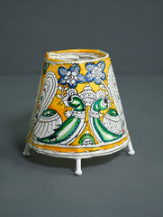 Andhra Leather Craft Lamp Shade - Mayurangana - Height 5 inches 