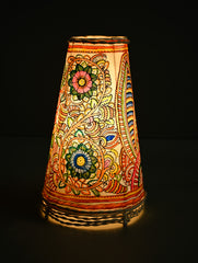 Andhra Leather Craft Lamp Shade - Rangeela - Height 13 inches 