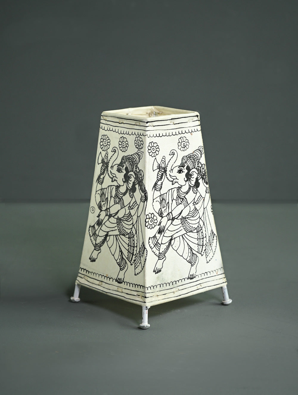 Andhra Leather Craft Lamp Shade - Nritya Vinayaka - Height 8 inches