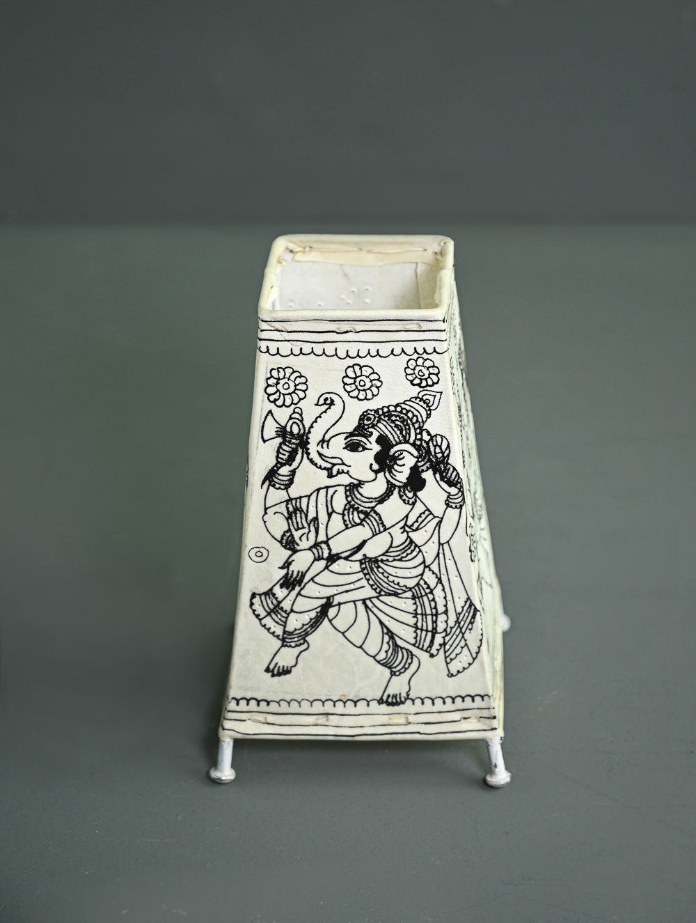 Andhra Leather Craft Lamp Shade - Nritya Vinayaka - Height 8 inches