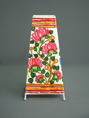Andhra Leather Craft Lamp Shade - Neelambari -  Height 12 inches 