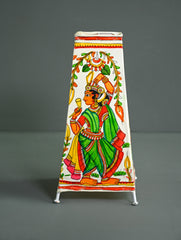 Andhra Leather Craft Lamp Shade - Murali Madhavam -  Height 12 inches 