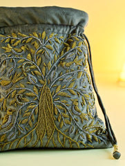 Shahi Nazakat. Zardozi & Resham Embroidered Evening Potli Bag - Parizaad