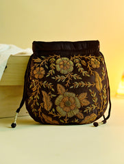 Shahi Nazakat. Zardozi & Resham Embroidered Evening Potli Bag - Mahira