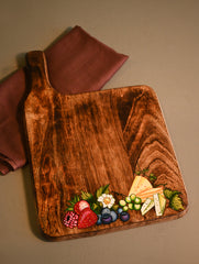 The Pahadi Serveware : Handmade Uttarakhand Wooden Cheese Board - Fruit Tales