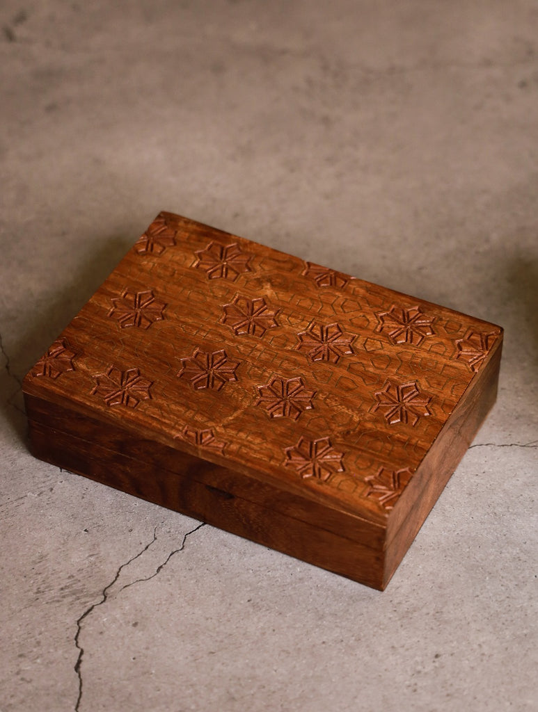 Tarakashi Wooden Inlay Decorative Box - Stars