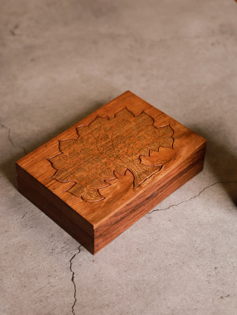Tarakashi Wooden Inlay Decorative Box - Tree Of Life, Rectangular