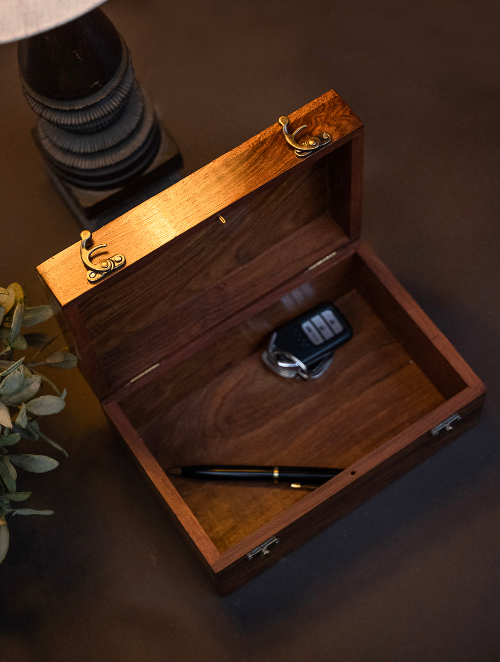 Tarakashi Wooden Inlay Decorative Box- Floral Pattern