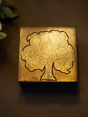 Tarakashi Wooden Inlay Decorative Box- Tree