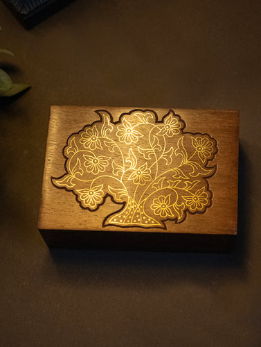 Tarakashi Wooden Inlay Decorative Box- Tree