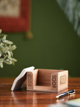 Load image into Gallery viewer, The India Craft House Intricate, Wooden Jaali Card and Paper Holder (Set of 2)