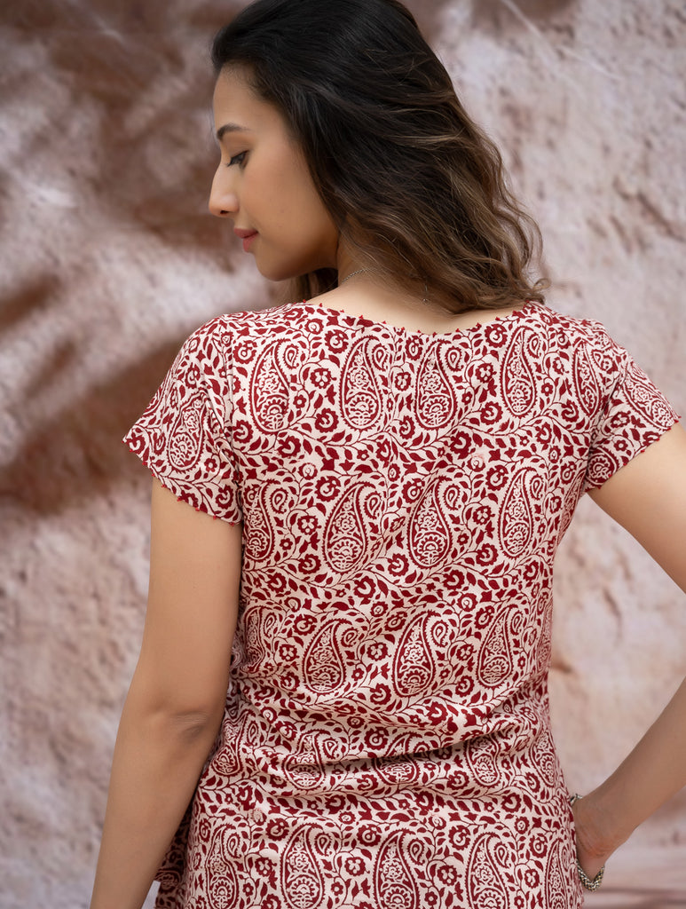 The Work Edit. Bagh Print Cotton Wrap Dress - Paisleys