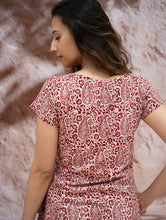 Load image into Gallery viewer, The Work Edit. Bagh Print Cotton Wrap Dress - Paisleys