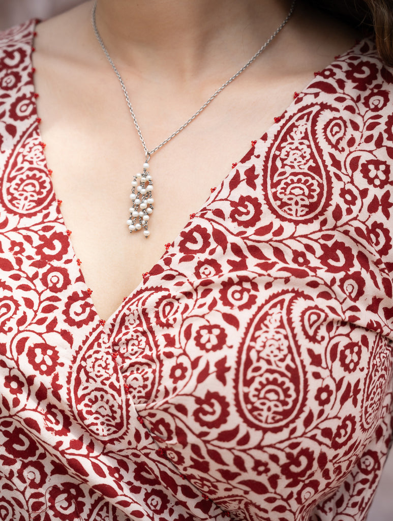 The Work Edit. Bagh Print Cotton Wrap Dress - Paisleys