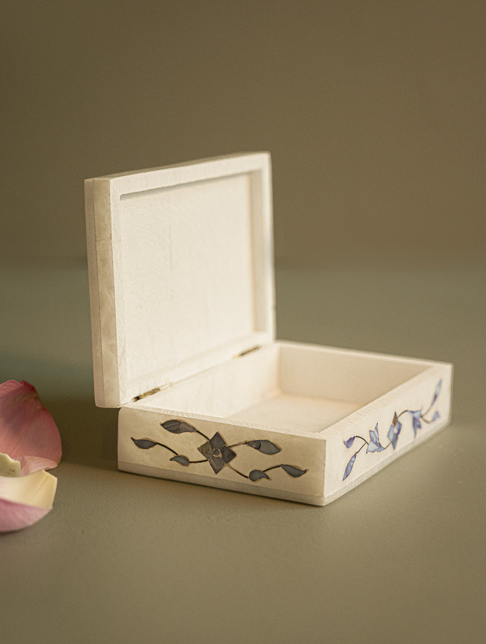 The Gulraiz Collection. Exclusive Marble Inlay Box - Azure Garden