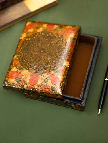 The Shahi Collection.Exclusive, Fine Kashmiri Art Decorative Box - Floral Splendour