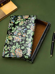 The Shahi Collection. Exclusive, Fine Kashmiri Art Decorative Box - Black Flora
