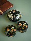 The Shahi Collection. Exclusive, Fine Kashmiri Art Decorative Box - Black Polo (Set of Three)