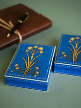 Load image into Gallery viewer, The Shahi Collection. Exclusive, Fine Kashmiri Art Decorative Box - Blue Flower (Set of Two)