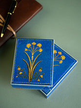 Load image into Gallery viewer, The Shahi Collection. Exclusive, Fine Kashmiri Art Decorative Box - Blue Flower (Set of Two)