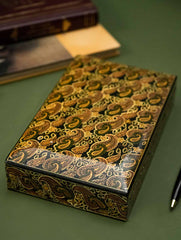 The Shahi Collection. Exclusive, Fine Kashmiri Art Decorative Box - Gold Paisley