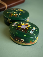 Load image into Gallery viewer, The Shahi Collection. Exclusive, Fine Kashmiri Art Decorative Box - Green Sojourn (Set of Two)  
