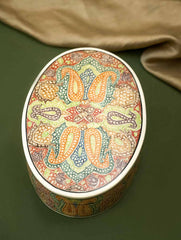The Shahi Collection. Exclusive, Fine Kashmiri Art Decorative Box - Oval Paisley