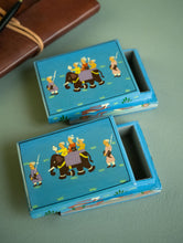 Load image into Gallery viewer, The Shahi Collection. Exclusive, Fine Kashmiri Art Decorative Box - Sojourn in Blue (Set of Two)
