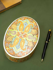The Shahi Collection. Exclusive, Fine Kashmiri Art Decorative Box - The Oval Paisley