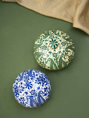 The Shahi Collection. Exclusive, Fine Kashmiri Art Decorative Dome Boxes - The Paisleys (Set of 2)