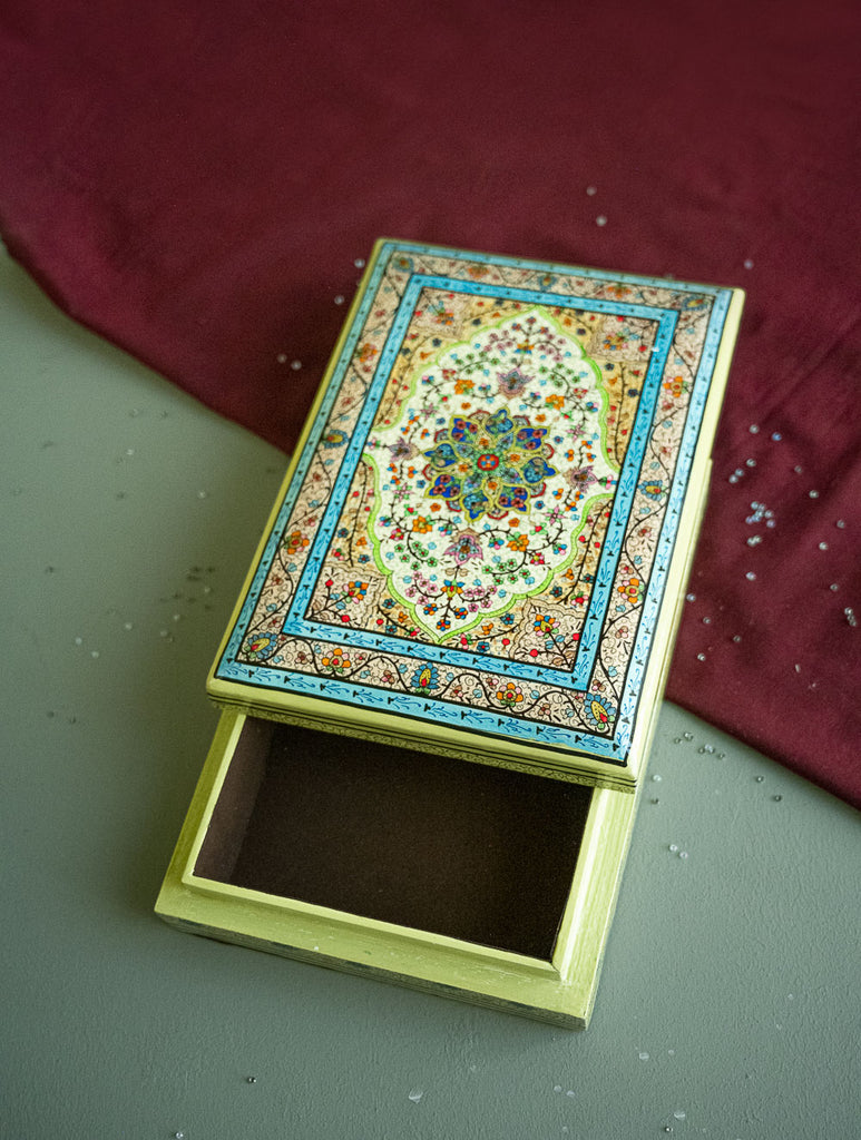 The Shahi Collection. Exclusive, Fine Kashmiri Art Utility Boxes - Aarasta (Large)