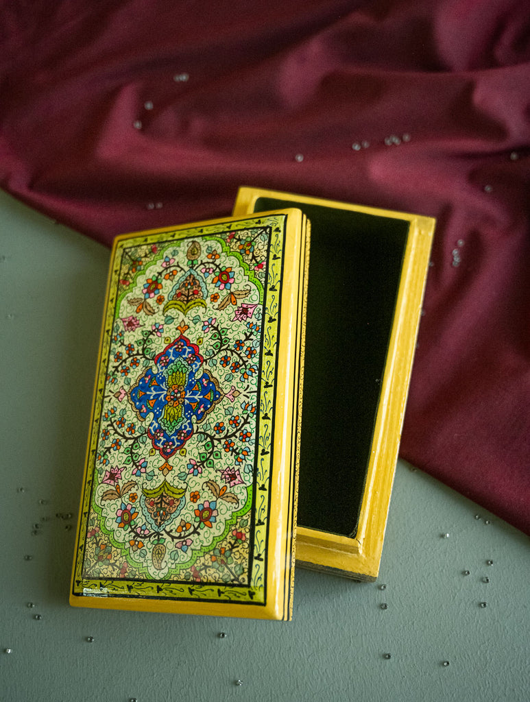 The Shahi Collection. Exclusive, Fine Kashmiri Art Utility Boxes - Chaman (Medium)