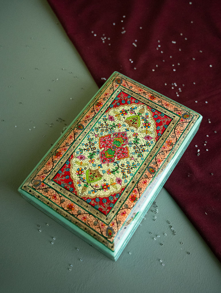 The Shahi Collection. Exclusive, Fine Kashmiri Art Utility Boxes - Gulshan (Large)
