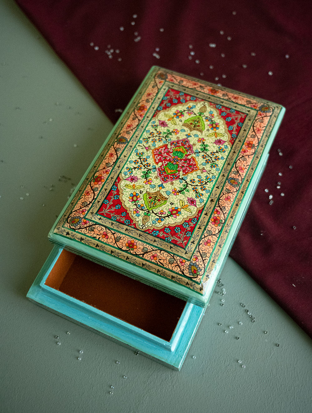 Load image into Gallery viewer, The Shahi Collection. Exclusive, Fine Kashmiri Art Utility Boxes - Gulshan (Large)