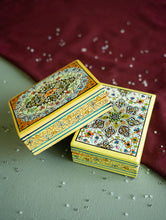 Load image into Gallery viewer, The Shahi Collection. Exclusive, Fine Kashmiri Art Utility Boxes - Gulzar (Small, Set of 2)
