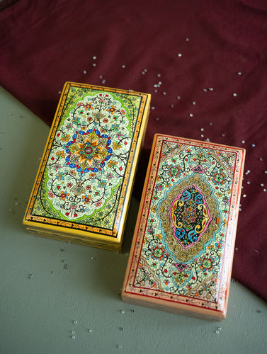 The Shahi Collection. Exclusive, Fine Kashmiri Art Utility Boxes - Lateef (Medium)