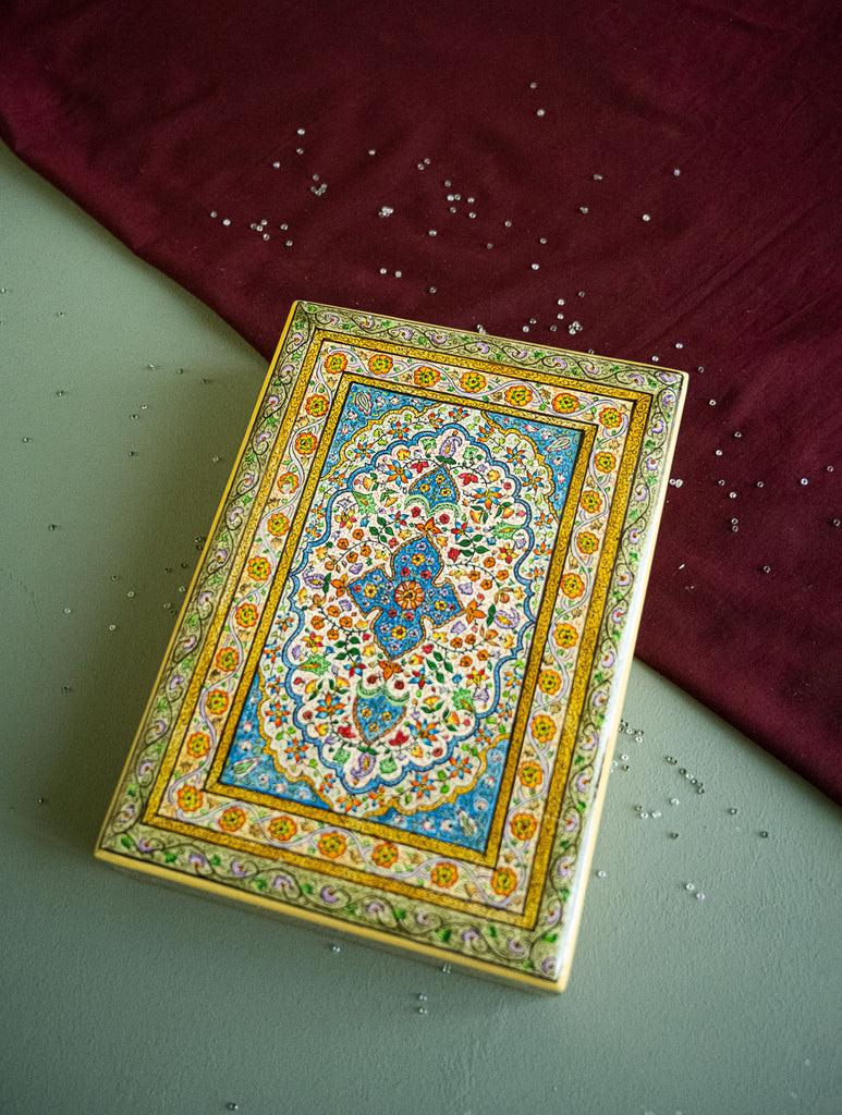 The Shahi Collection. Exclusive, Fine Kashmiri Art Utility Boxes - Naazneen (Large)