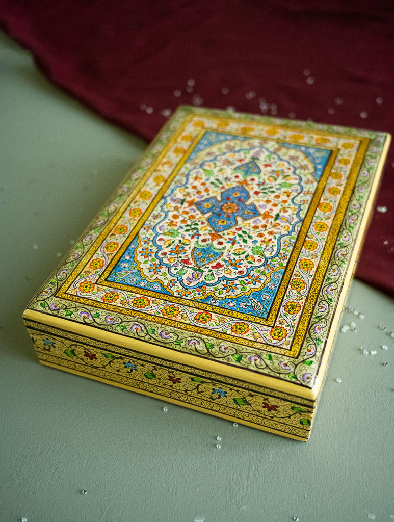 The Shahi Collection. Exclusive, Fine Kashmiri Art Utility Boxes - Naazneen (Large)
