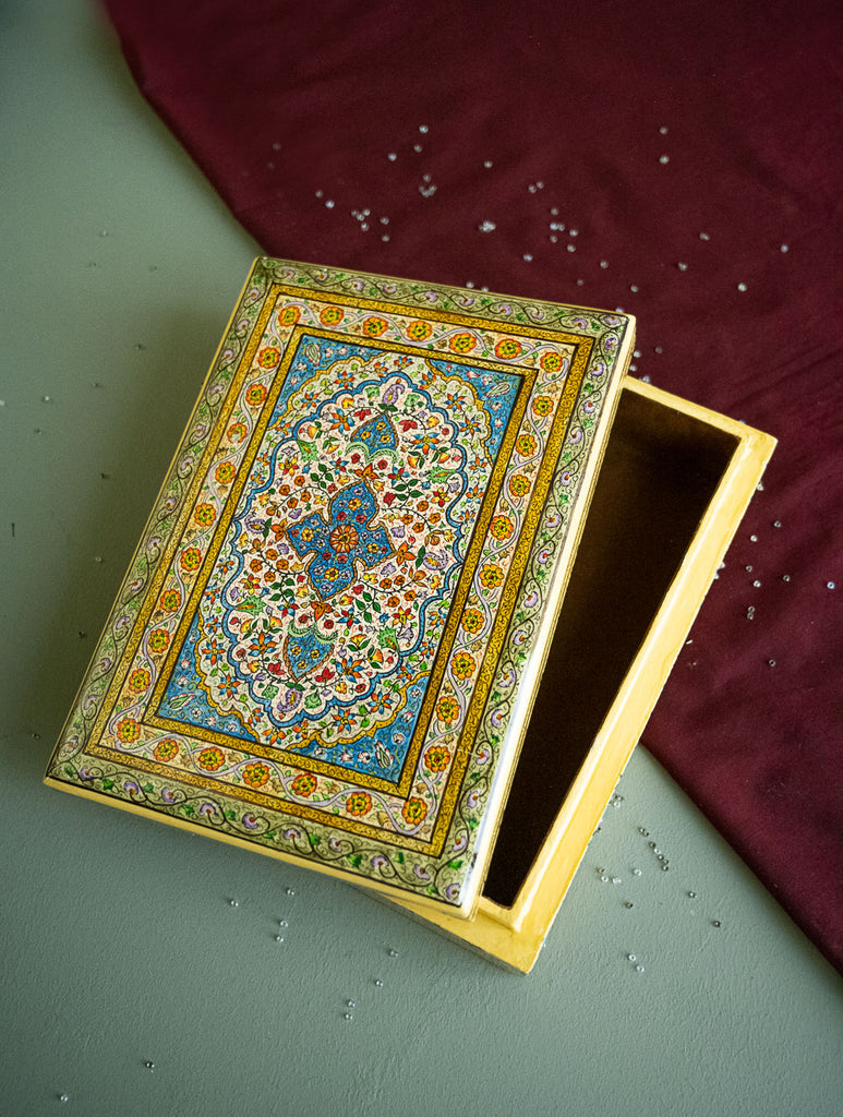 The Shahi Collection. Exclusive, Fine Kashmiri Art Utility Boxes - Naazneen (Large)
