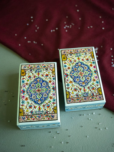 The Shahi Collection. Exclusive, Fine Kashmiri Art Utility Boxes - Purkaar (Small, Set of 2)