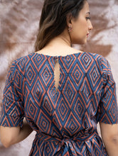 Load image into Gallery viewer, The Work Edit. Bagru HandBlock Printed Dress - Rhombus Trail