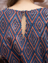 Load image into Gallery viewer, The Work Edit. Bagru HandBlock Printed Dress - Rhombus Trail