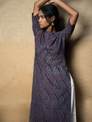 The Work Edit. Exclusive Hand Block Printed Cotton Kurta - Geometrics