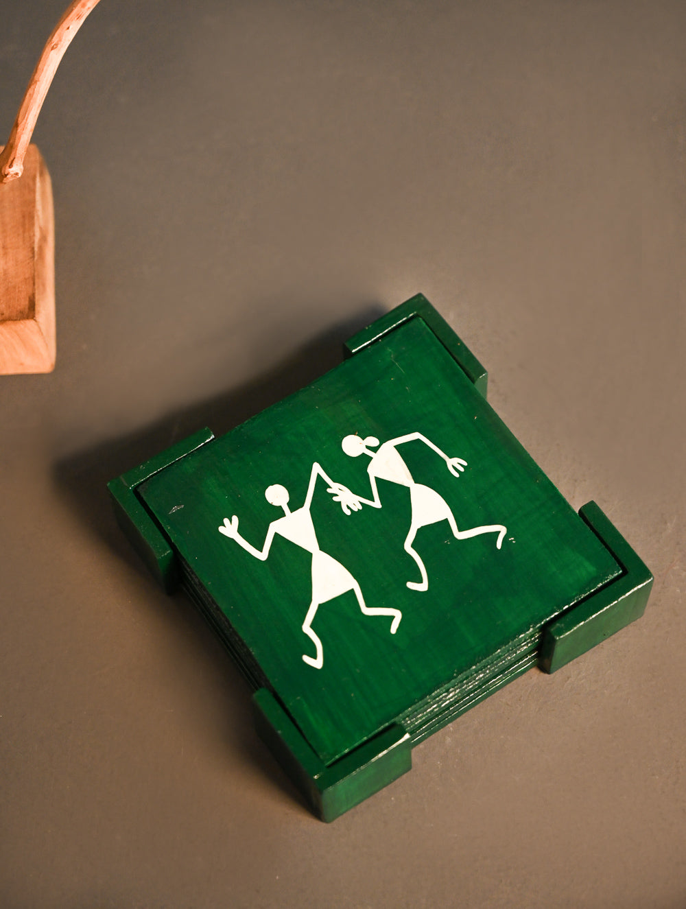 Warli Tales Coaster Set- Forest Gala (Set of 4)