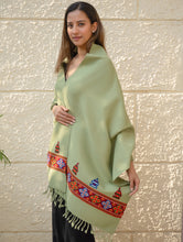 Load image into Gallery viewer, Warm &amp; Cosy Signature Kinnauri Stole - Mist Green