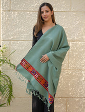Load image into Gallery viewer, Warm &amp; Cosy Signature Kinnauri Stole - Ocean Moss
