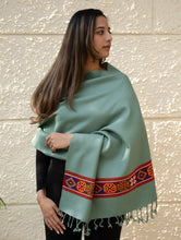 Load image into Gallery viewer, Warm &amp; Cosy Signature Kinnauri Stole - Ocean Moss